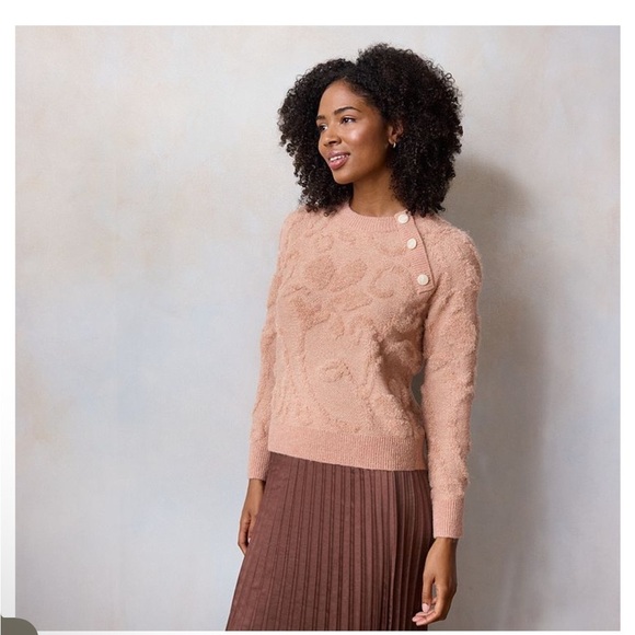 LC Lauren Conrad Sweaters - LC Lauren Conrad Textured Button Sweater - Tan